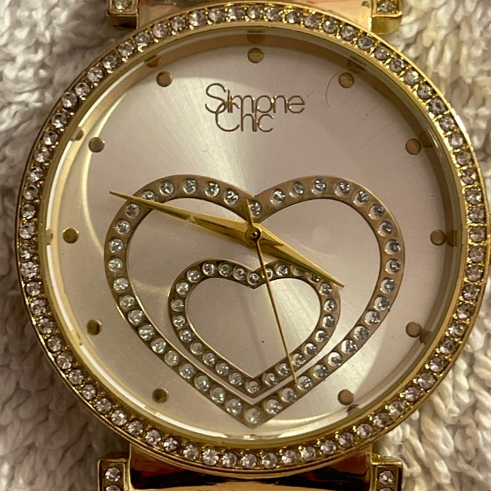 Simone Chic Watch Pink Heart Gold